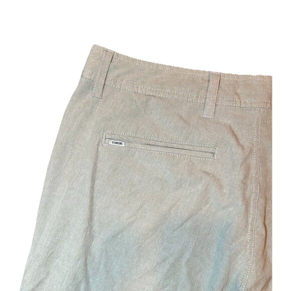 Linksoul Solid Boardwalker Shorts Men's Size 34 Khaki 10" Inseam Golf Stretch - Picture 9 of 9